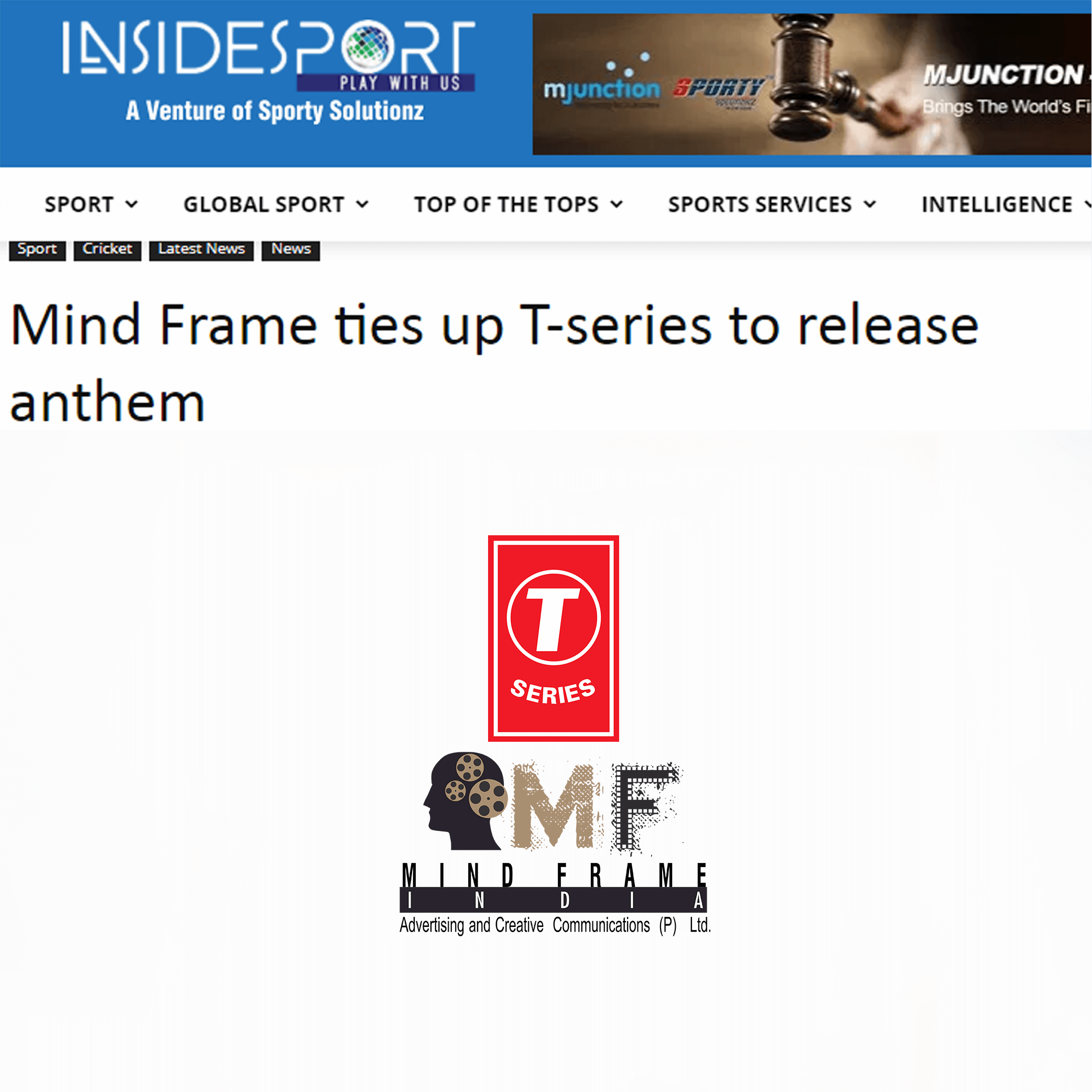 Mind Frame India Storms the World Cup with T series.